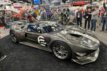 Full carbon fiber, 1500 hp twin turbo 427 powered [Ford GT] at the PRI show. It’s called the GT1 and there will be 30 built on original, leftover chassis from the ‘05-‘06 GT for over $1 million each