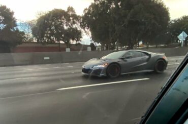 Spotted this [Acura NSX] driving through the rain on the 101