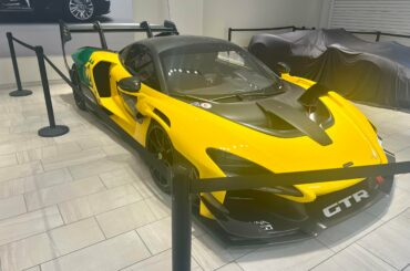 [Mclaren Senna GTR] At Lamborghini dealership.