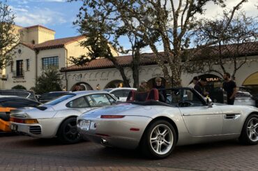 [BMW z8] parked next to a 600lt