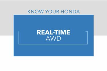 Know Your Honda: 2023 HR-V Real-Time AWD