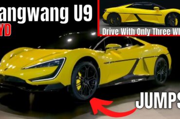Electric Chinese Supercar BYD Yangwang U9 Jump and Drive With Only Three Wheels