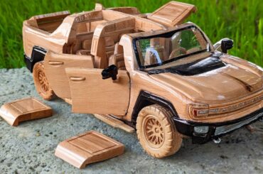 Wood Car - Hummer EV 2022 (Electric Vehicle) - Awesome Woodcraft