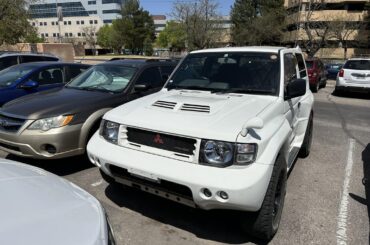 [Mitsubishi Pajero Evolution] in the resident parking at my university. I don’t think I’ve ever wanted a car more…