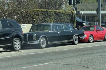 [Mercedes-Benz Grosser 600 Limo] parked outside a Mercedes shop in the Fairfax neighborhood of LA