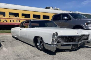 Menifee Car Show 2023: 1966 Cadillac Coupe DeVille and 1970 Cadillac Sedan DeVille.