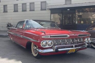 Orange County Car Show 2023: 1959 Chevrolet Impala and 1963 Buick Riviera.