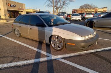 I saw some slammed Saturn's at a car meet.