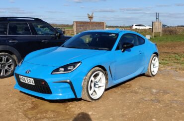 New [Toyota GR86] parked at Jeremy Clarkson's farm shop