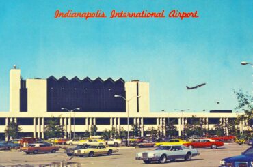 You step outside and what car would you like to be driving home? - Indianapolis International Airport parking lot Postcard