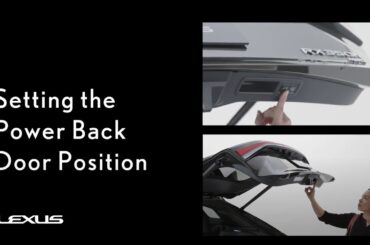 Setting the Power Back Door Position | Lexus