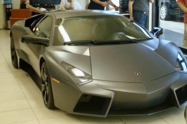 Throwback to when I saw a [Lamborghini Reventon] back in 2012. This was at an exotic car dealership in Los Gatos and at the time, it was the only one for sale in the US. You can also see a [Porsche Carrera GT] in the back of one of the photos.