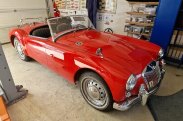 Saw this MGA in an old lady's garage. Belonged to her husband who passed three years ago