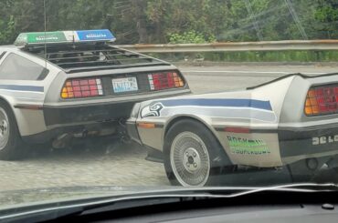 [DeLorean DMC-12] towing a 1/4 DeLorean