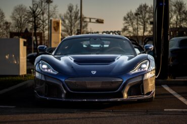 [Rimac Nevera] test vehicle charging at the Porsche charging station