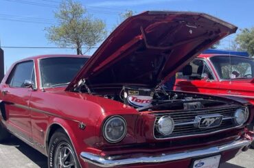 Menifee Car Show 2023: 1966 Ford Mustang GT and 1963 Ford Ranchero.