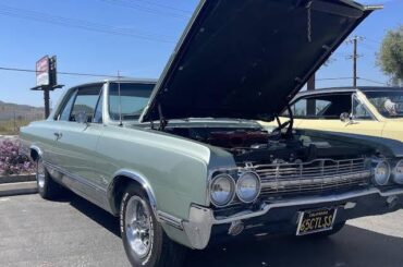 Menifee Car Show 2023: 1965 Oldsmobile Cutlass and 1963 Oldsmobile Super 88.