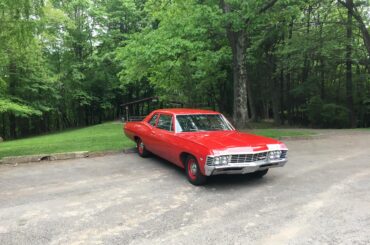 Out cruising in my 67 Biscayne after a front end rebuild.