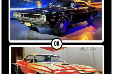 What do you all think the Black Ghost Hemi Challenger and the Rapid Transit System Cuda will bring at Mecum Auctions? Two legendary Mopars!