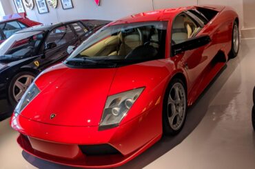 [Lamborghini Murcielago] A pretty rare spot, as its a gated manual, pre LP in red. From the research ive done, its a one of 24 in that spec.