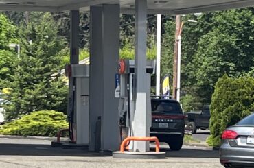 [Rivian] trying to use a gas station