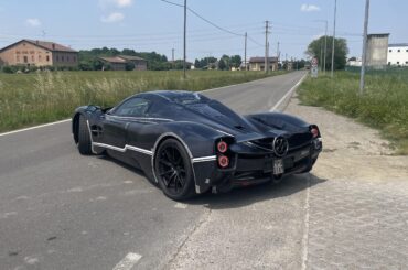 Spotted the new [Pagani Utopia] doing some testing around the factory