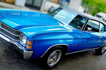 Saw this beauty sleeper 502-Powered 1971 Chevrolet Chevelle Malibu Sport Coupe with an added hint of NOS.