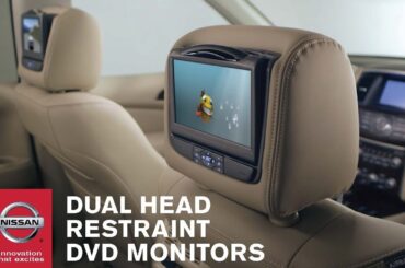 Dual Head Restraint DVD Monitors | Genuine Nissan Accessories