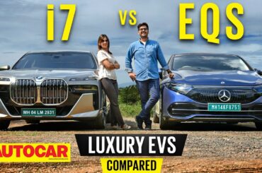 BMW i7 vs Mercedes-Benz EQS - India's most luxurious electric cars | Comparison | Autocar India