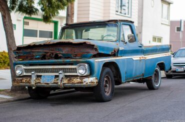 The state of this Chevrolet C-10 in San Francisco. Still in use.