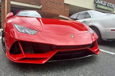 🌶️ Spicy [Lamborghini Huracan] at my local soul food spot!