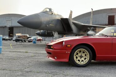 Had a chance at an awesome photo opportunity, took it. My ‘78 280z and an F-15