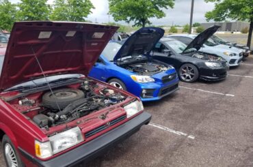 Playing "Which Subaru Is Best Subaru?" at the meet today!