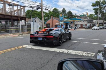 My most insane wild spot yet. A [Bugatti Chiron Super Sport 300+] I also saw a [Ferrari SF90] parked down the street.