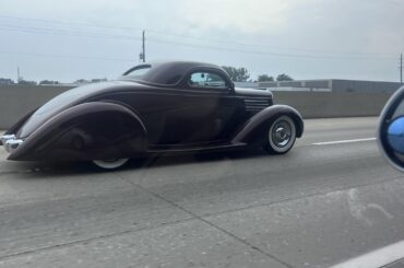 Not exactly sure what kind of car this is . Possibly a [1940s Pontiac]. She sure is beautiful though.