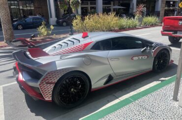 [Huracan STO] Santana Row San Jose, Ca. Driver was dressed just as wild.