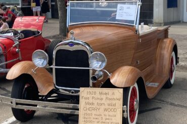 1928 Model A pickup with cherry wood body