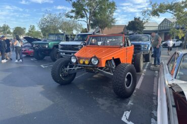 This absolutely wild LS powered off-road WV Thing at cars and coffee yesterday