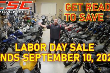 CSC Motorcycles Labor Day Sale 2023 - Save Big on Motorcycles and E-Bikes