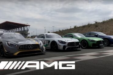 Mercedes-AMG GT Family at the starting line #LifeisaRace