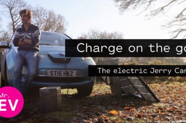 Charging an electric car with an EcoFlow battery and solar panel