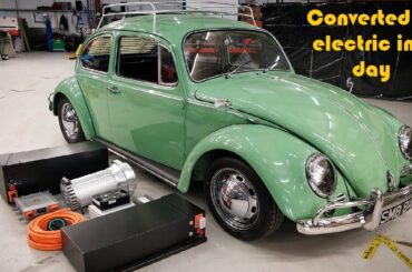 VW Beetle converted to electric in a day