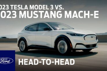 2023 Shopper Mustang Mach-E vs. Tesla Model 3 | Head to Head | Spanish