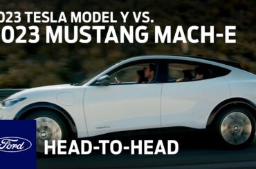 2023 Shopper Mustang Mach-E vs. Tesla Model Y | Head to Head | Spanish