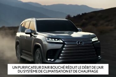 Lexus | Vue intérieure : Purificateurs d’air et filtres à air du moteur d’origine