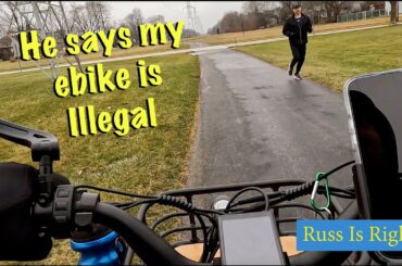 He Says, "Those Vehicles Are Illegal" - He Doesn't Like Ebikes!