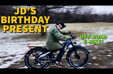 JD's Birthday Present! Himiway Zebra FAT TIRE E-Bike! Off Road Machine!