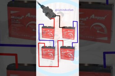 Electric Scooter Leadacid battery Connection / #electric #evscooter #shorts