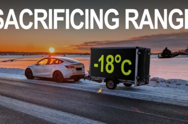Towing with an EV: The Shocking Range Loss in Arctic Temperatures | Tesla Model Y