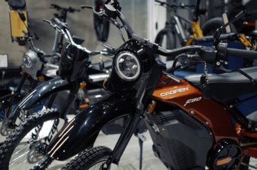 Cinematic promo video of an electric motorcycles CAOFEN